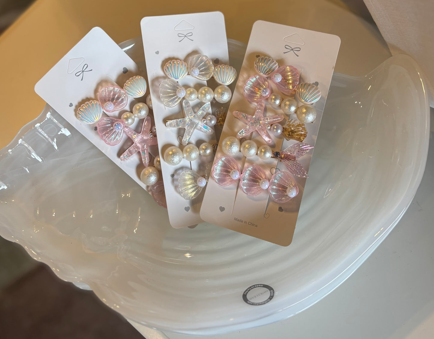 Shell & Star Hair Clips – Set of 5