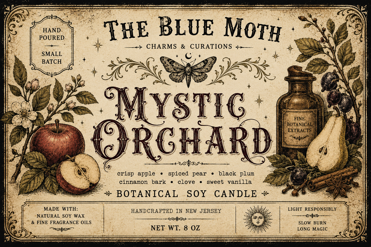 Mystic Orchard 8oz Hand Poured Soy Candle