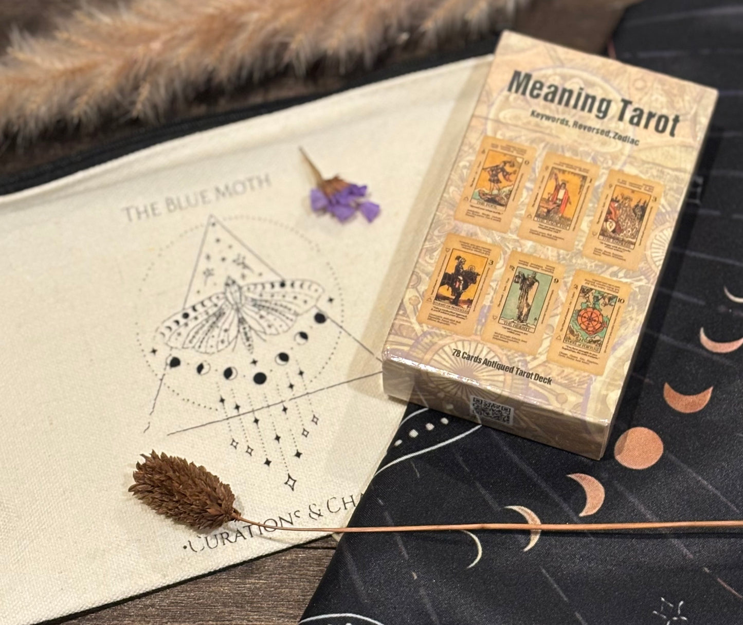 Tarot Deck, Cloth, & Canvas Bag