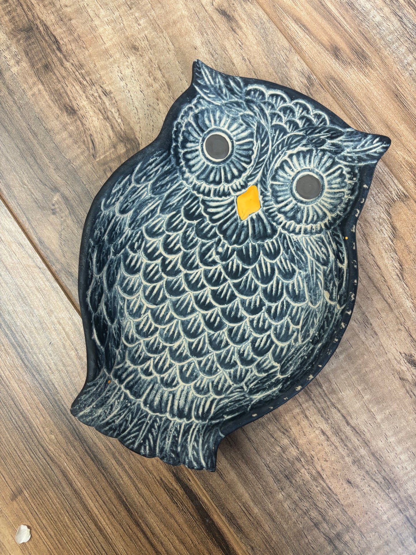 OWL CERAMIC TRAY SPOON REST SAGE INCENSE DECORATIVE