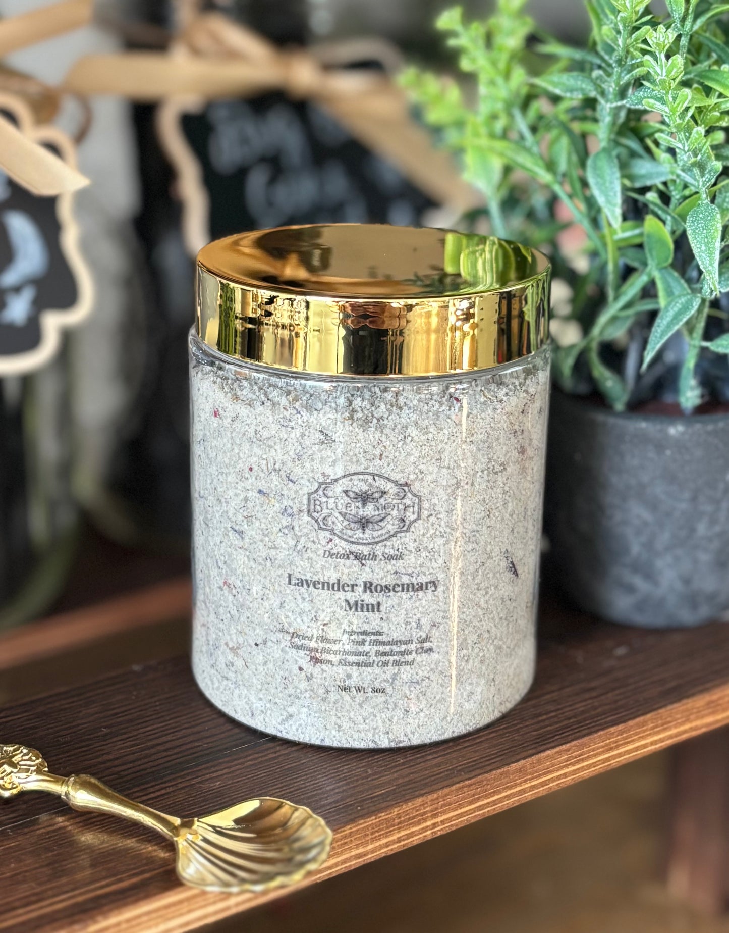 Lavender Rosemary Mint Detox Bath Soak With Wild Flowers 8oz