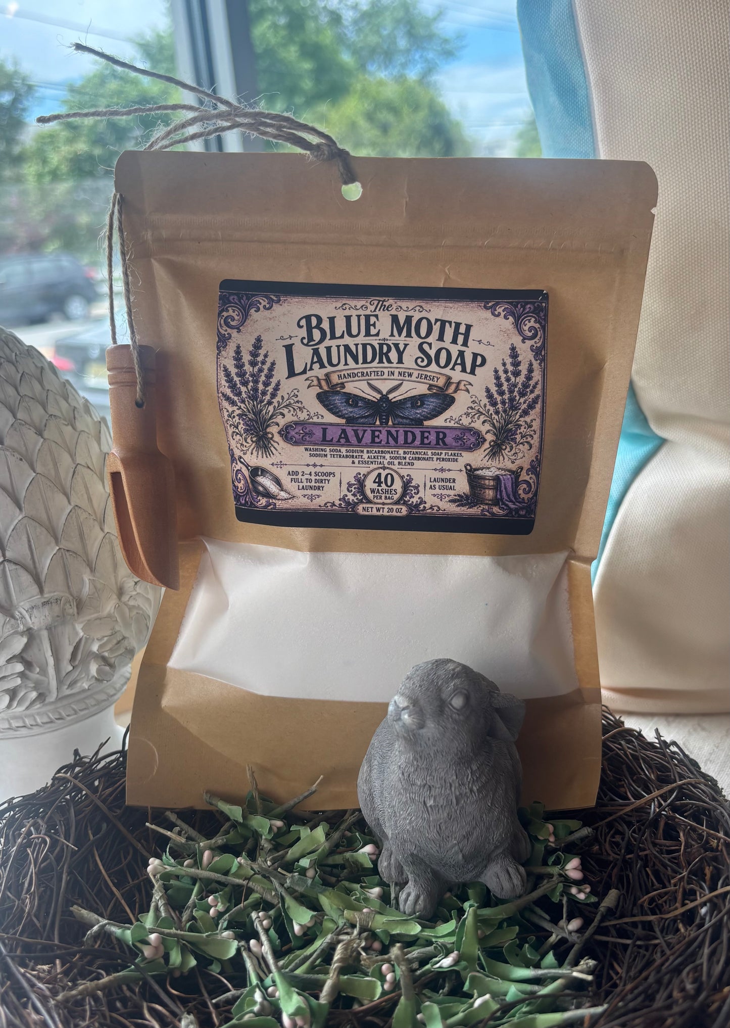 20 oz Lavender LAUNDRY Natural Powder Soap Detergent with Scoop
