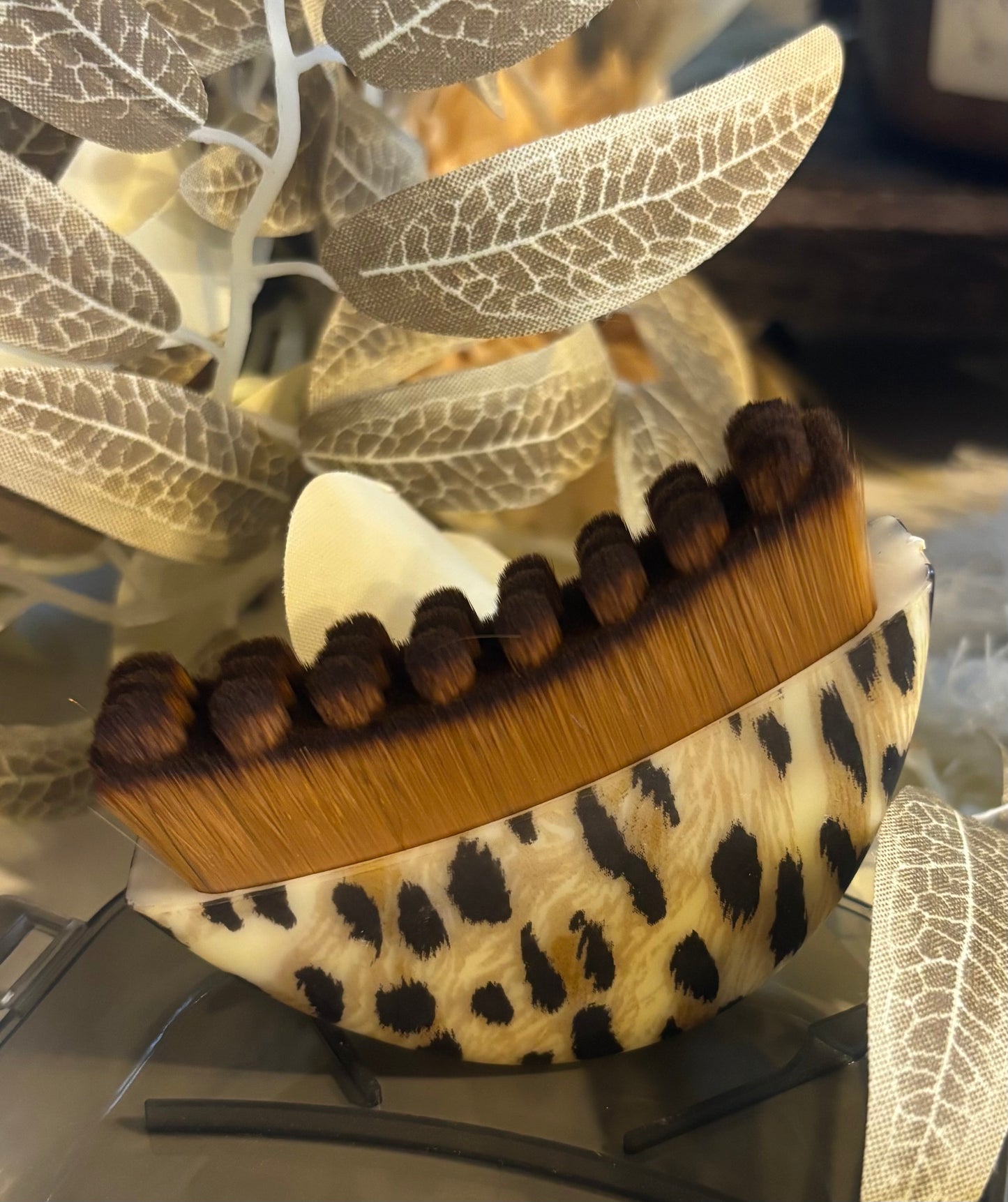 GUASHA Face Brush Lympthaic Drainage Leopard