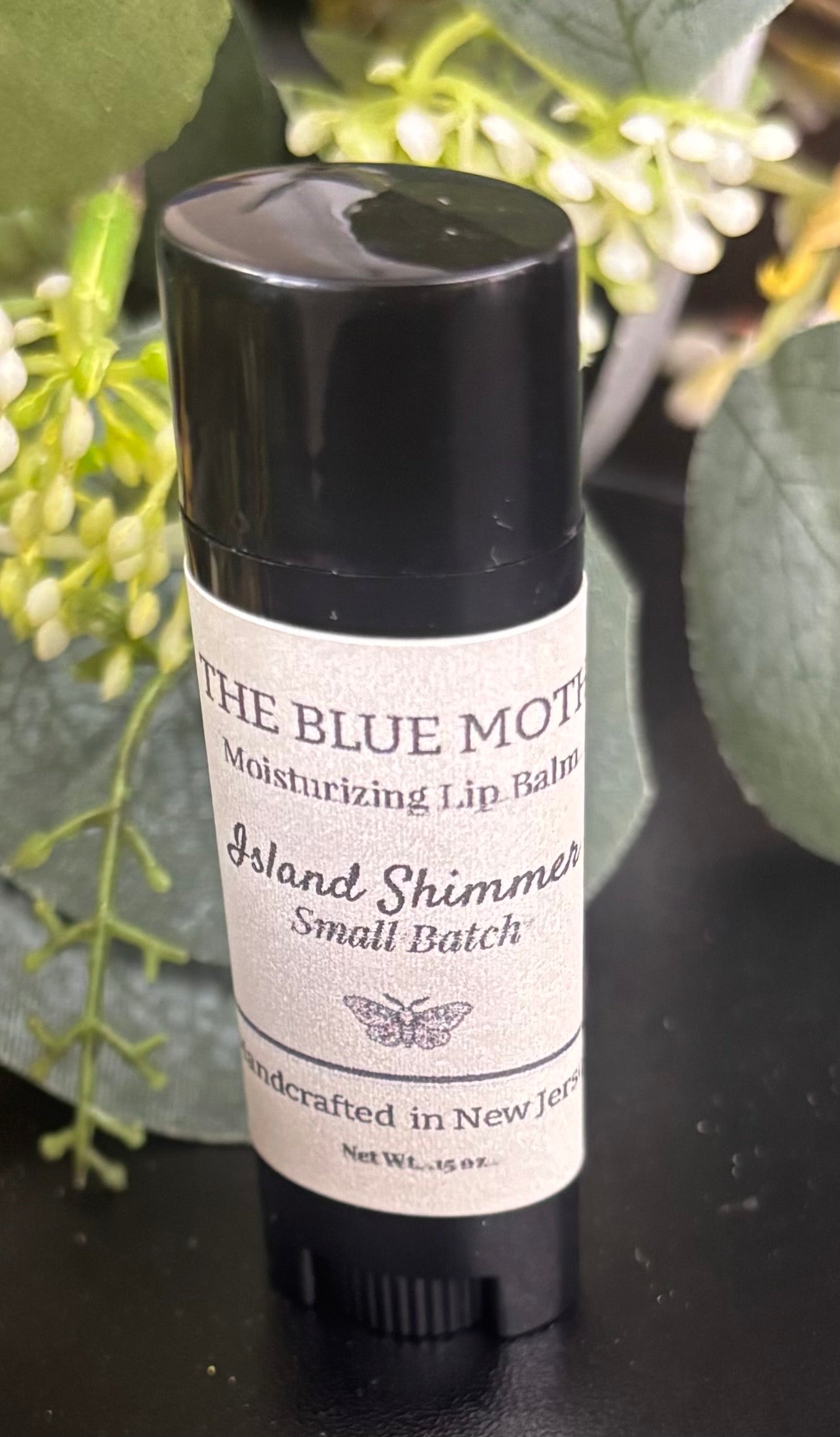 Small Batch Essential Oil Lip Balm in .15 Ounce Roll UP Applicator Lavender Vanilla, Island Shimmer, Mint Green Tea or Tangerine