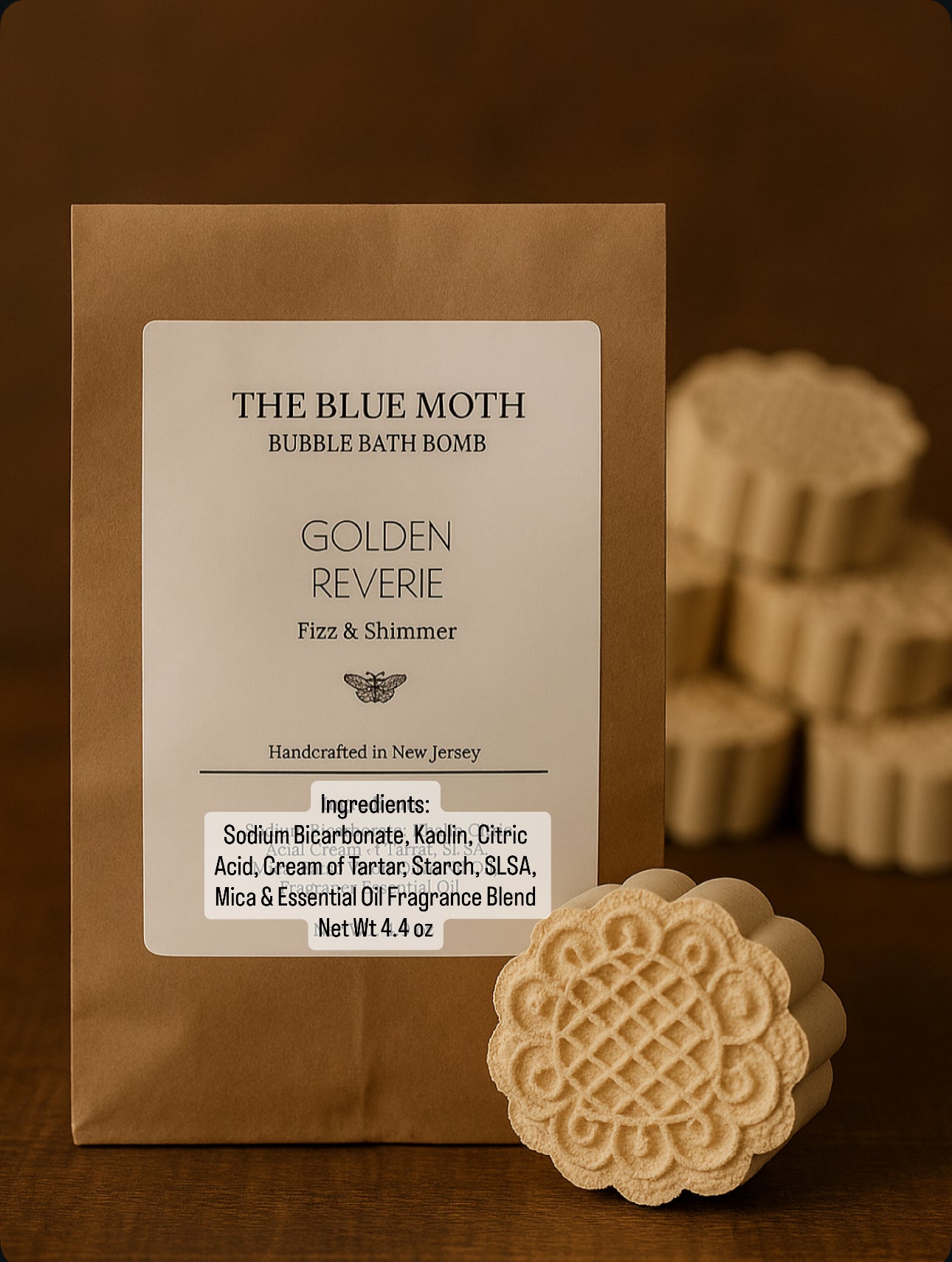 Golden Revrie FIZZ & SHIMMER BUBBLE BOMBS 4.4 OUNCE EACH