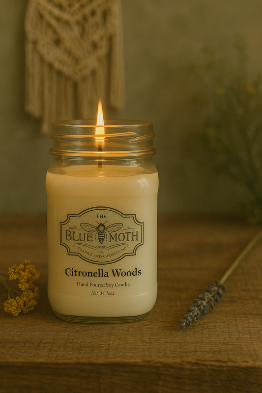 Citronella Woods 16oz Hand Poured Mason Jar Candle