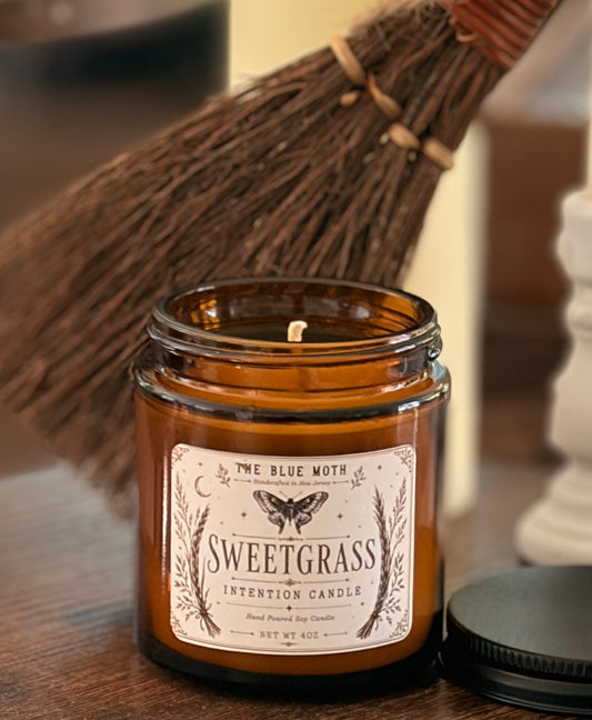 SWEETGRASS 4 oz INTENTION CANDLE