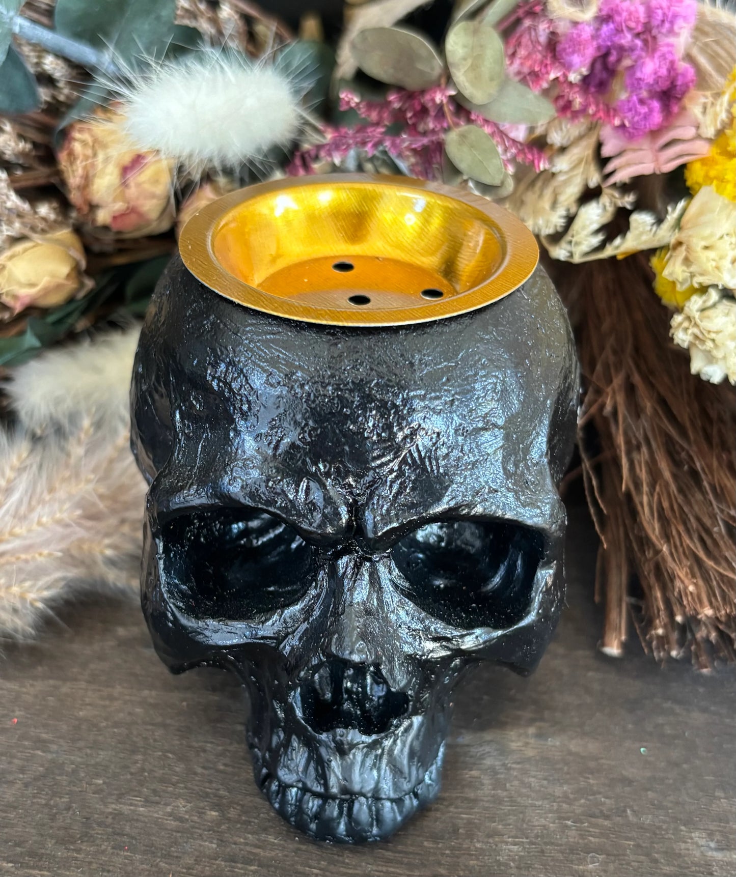 Resin Skull Cone or Stick Incense Burner