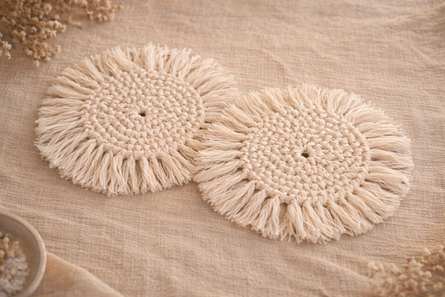 Macrame Boho Woven Coasters