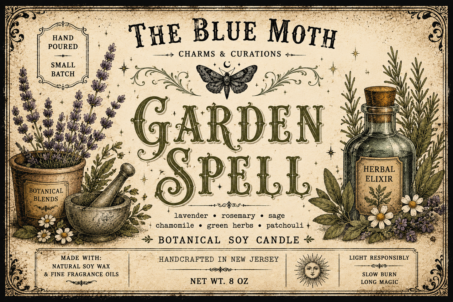 Garden Spell 8oz Hand Poured Soy Candle