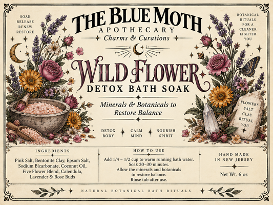 Lavender Rosemary Mint Detox Bath Soak With Wild Flowers 7oz