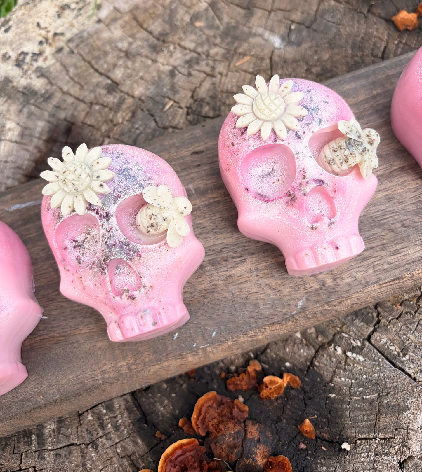 Rose Gelatto Sugar Skull Goat Soap Approx. 4 oz