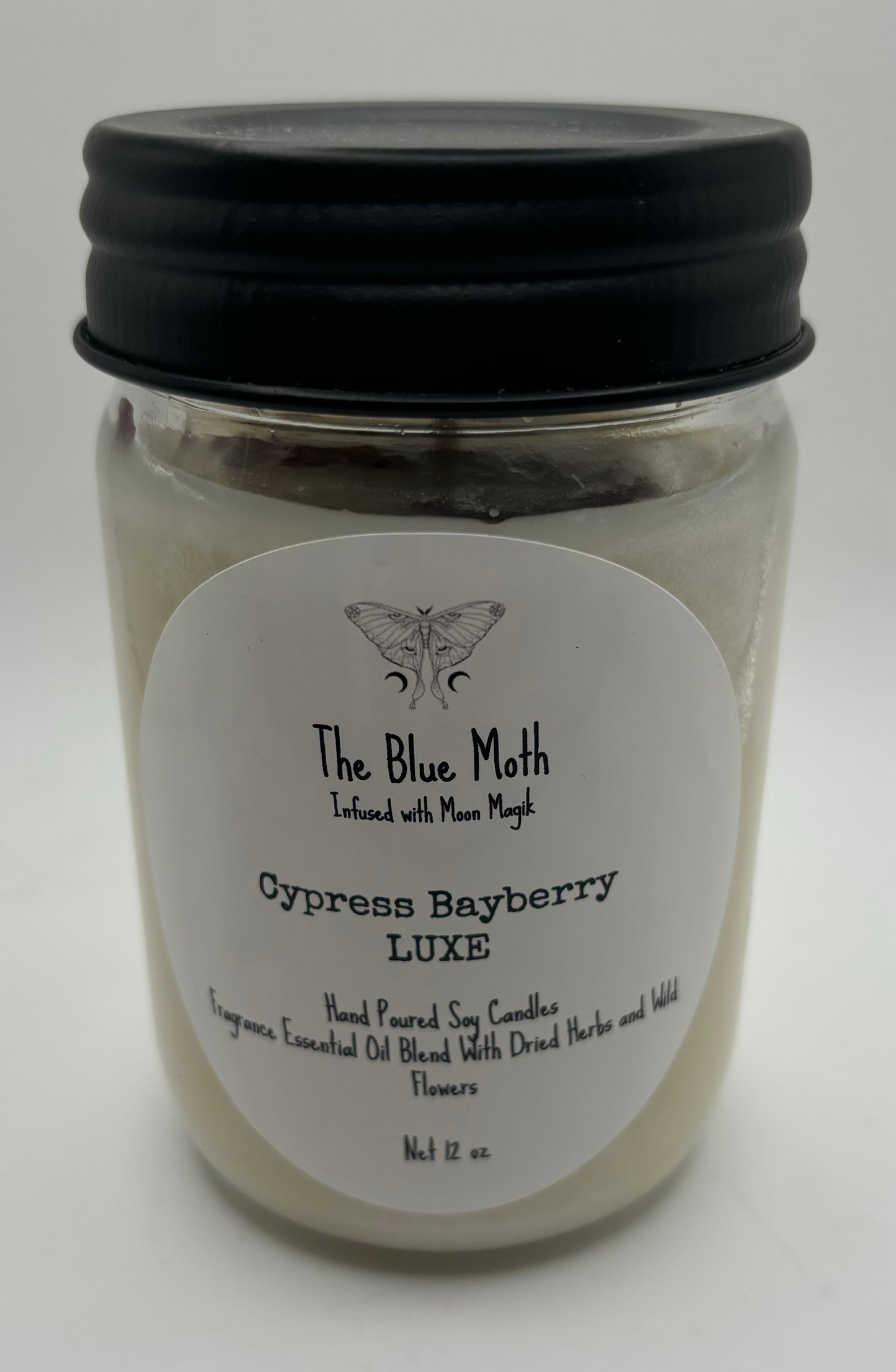 Luxe Cypress & Bayberry 12oz Mason Jar With Farm House Lid