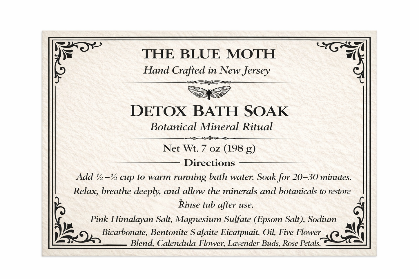 Lavender Rosemary Mint Detox Bath Soak With Wild Flowers 7oz