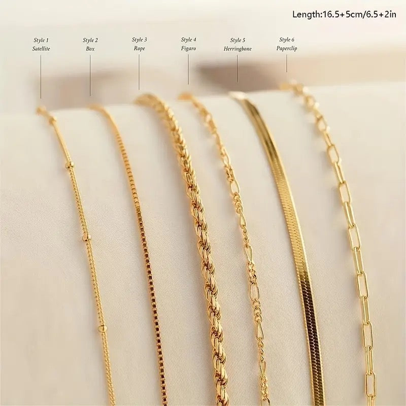 14 K Gold PLATED Stackable Bracelets