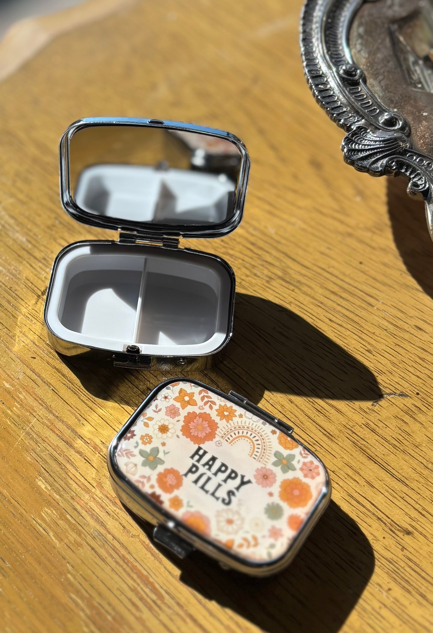 Vintage Pill Case Pocket Sized Herbs, Candy & Treasures