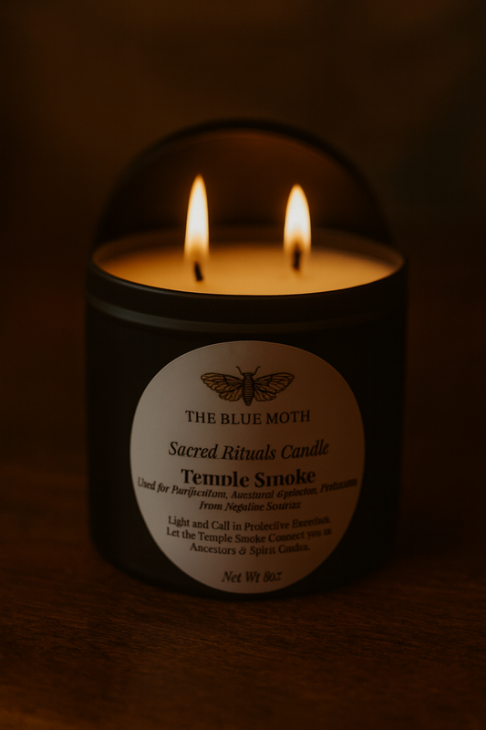 8oz Temple Smoke Charged Tin Candle