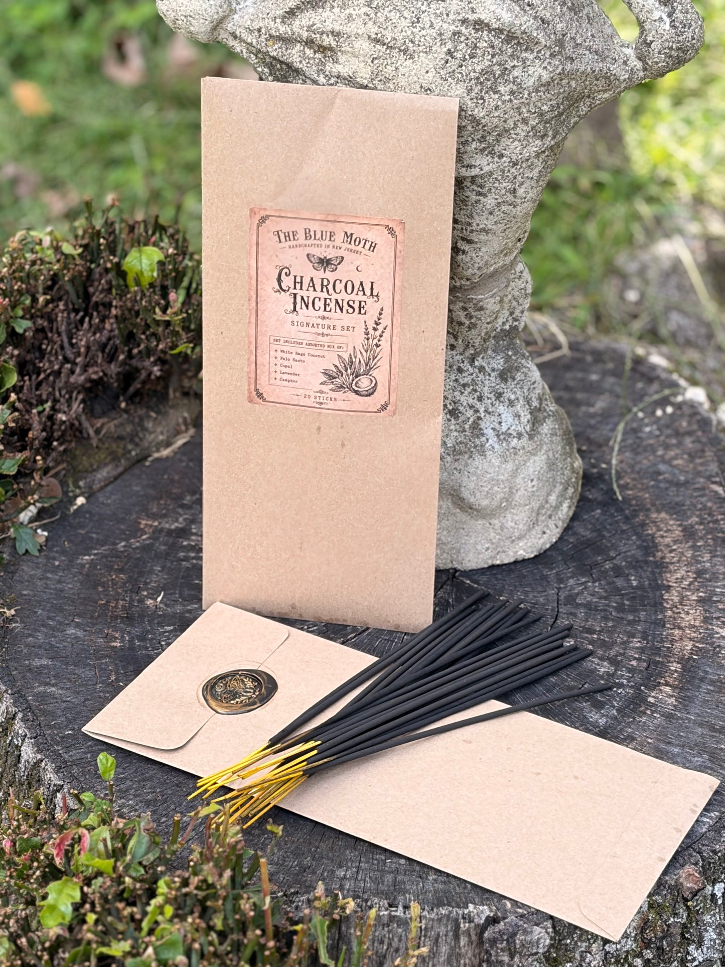 The Blue Moth 20 Piece Charcoal Incense Sticks Assorted Signature