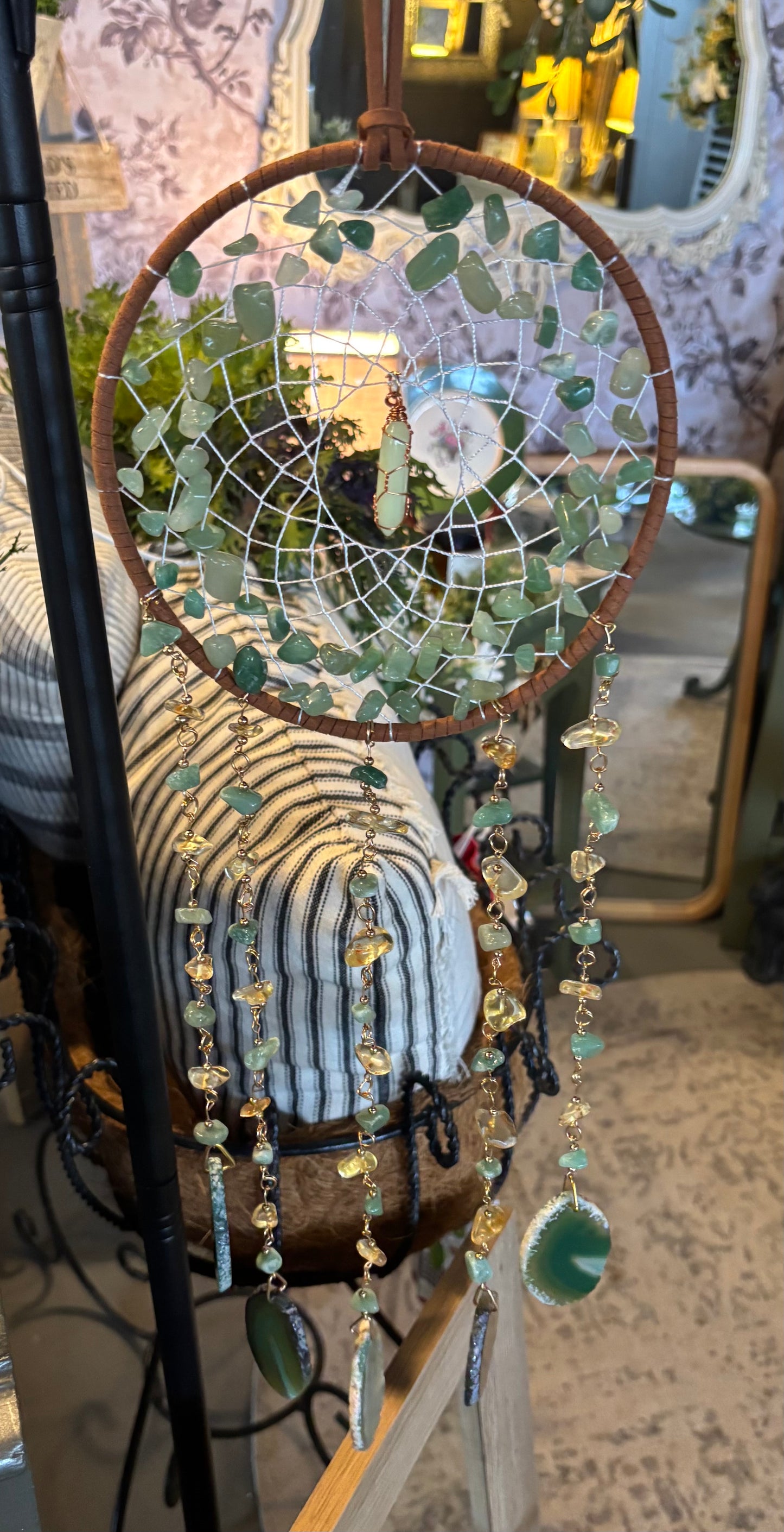 Green Agate Suncatcher