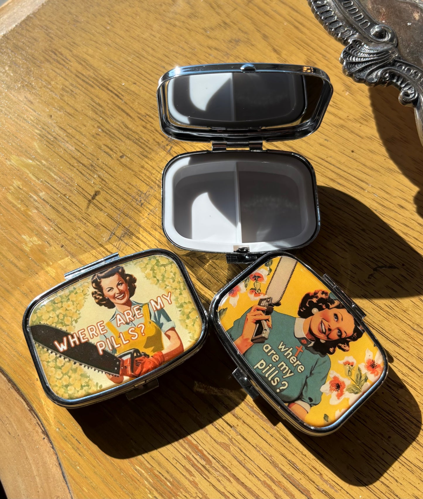 Vintage Pill Case Pocket Sized Herbs, Candy & Treasures