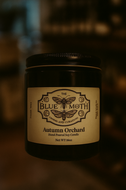 Autumn Orchard 16oz Double Wicked Hand Poured Soy Candle Amber Glass Jar