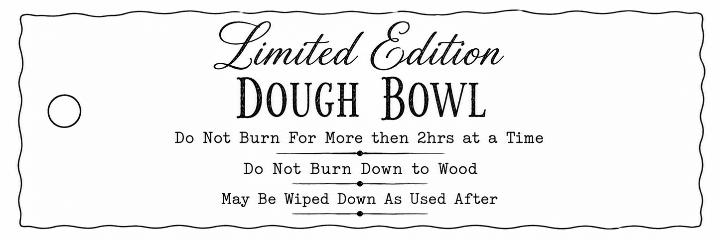 CRANBERRY SPICE Limited Edition 3 Wick Dough Bowl Candle in Reusable Dough Bowl When Done