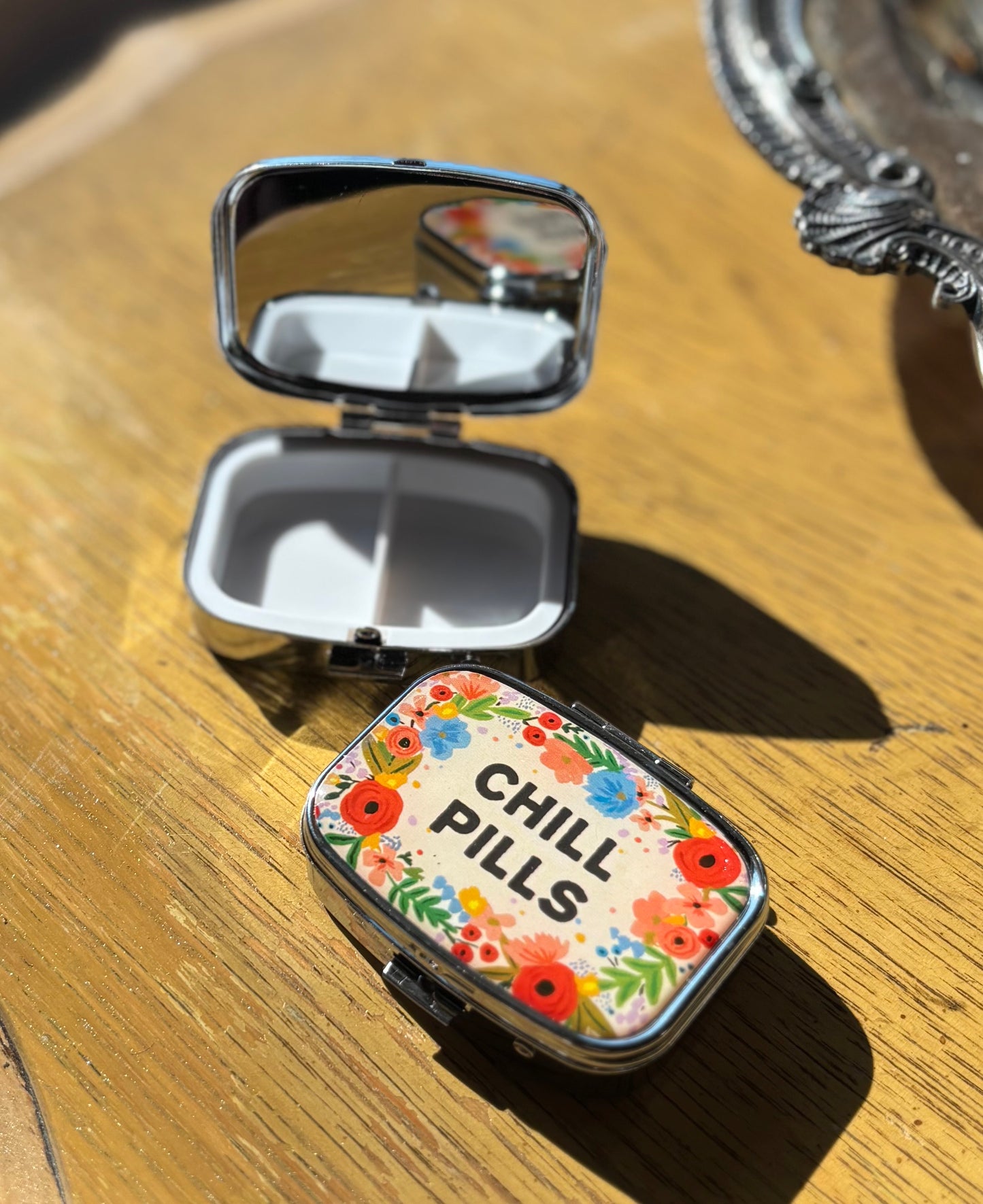 Vintage Pill Case Pocket Sized Herbs, Candy & Treasures