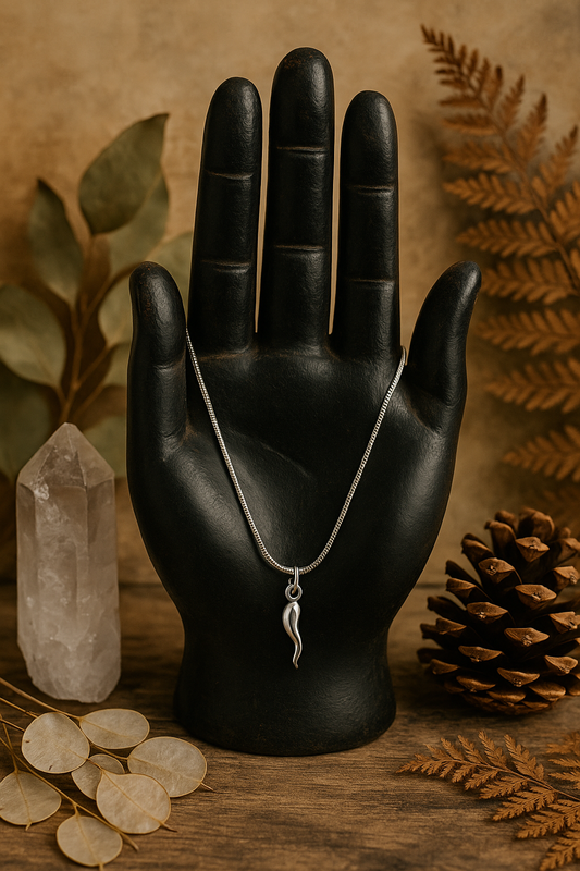 Sterling Silver Dainty 16inch Cornicello Italian Horn Necklace