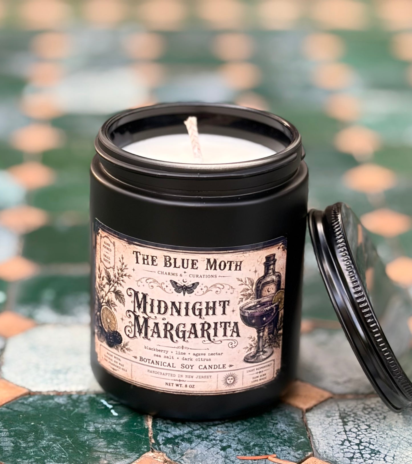 Midnight Margarita 8oz Hand Poured Soy Candle