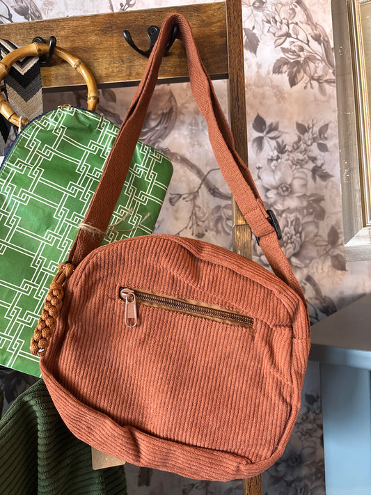 Rust Orange Small Bag Coduroy