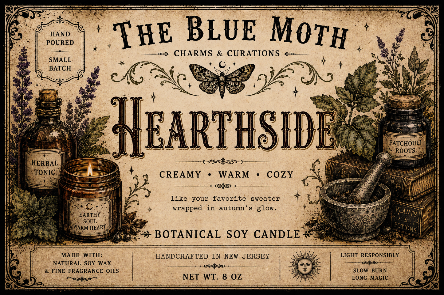 Hearthside 8oz Hand Poured Soy Candle
