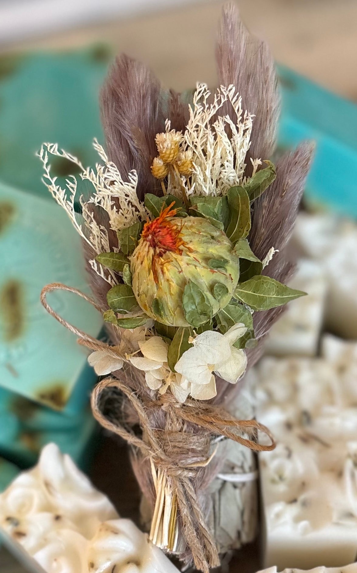 Wild Flower & Pompas California White Sage Bundle Gift Set UNIQUE Hostess Gift
