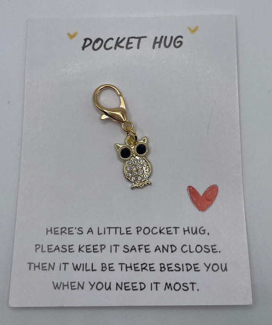 Owl Pocket Hug Charm/Keychain